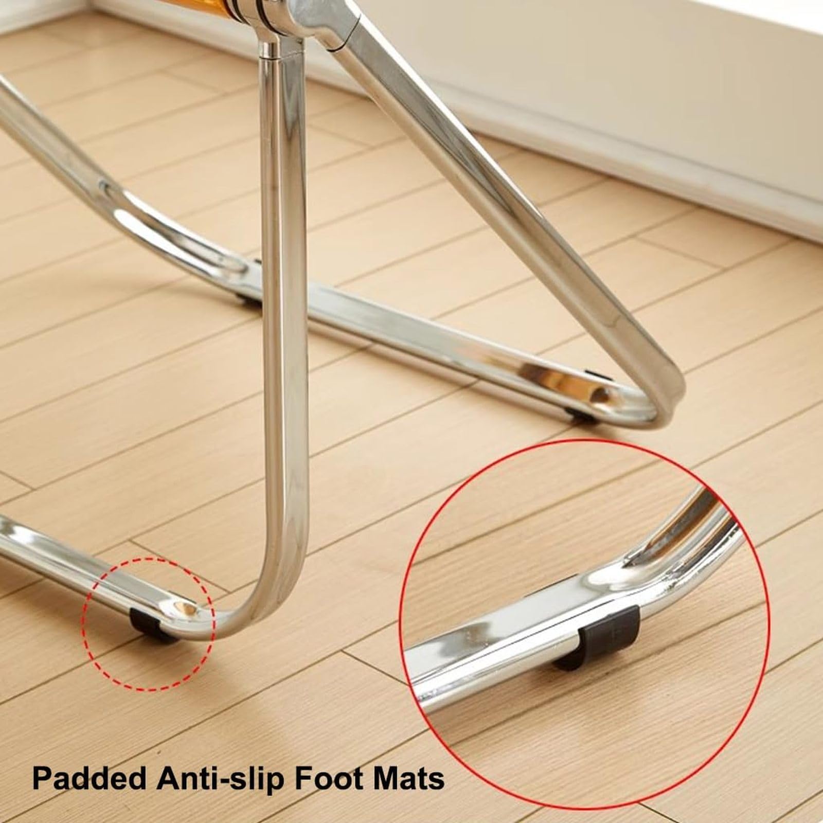 Chaise pliante en acrylique transparent sans accoudoirs, tabouret de salle à manger en plastique épais pour la maison, le bureau, l'extérieur
