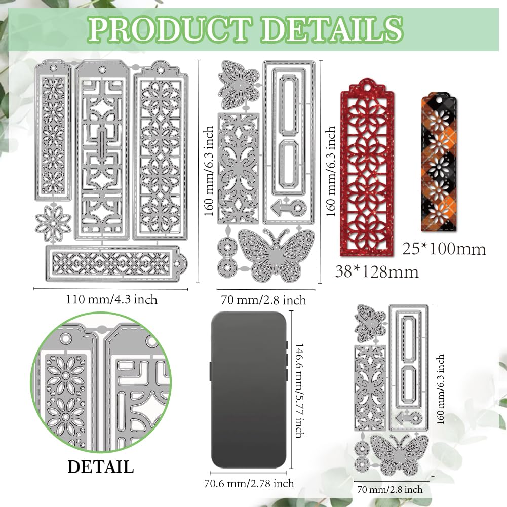 Fustelle In Metallo Per Scrapbooking E Biglietti – Set Da Taglio E Goffratura 153x121 Mm