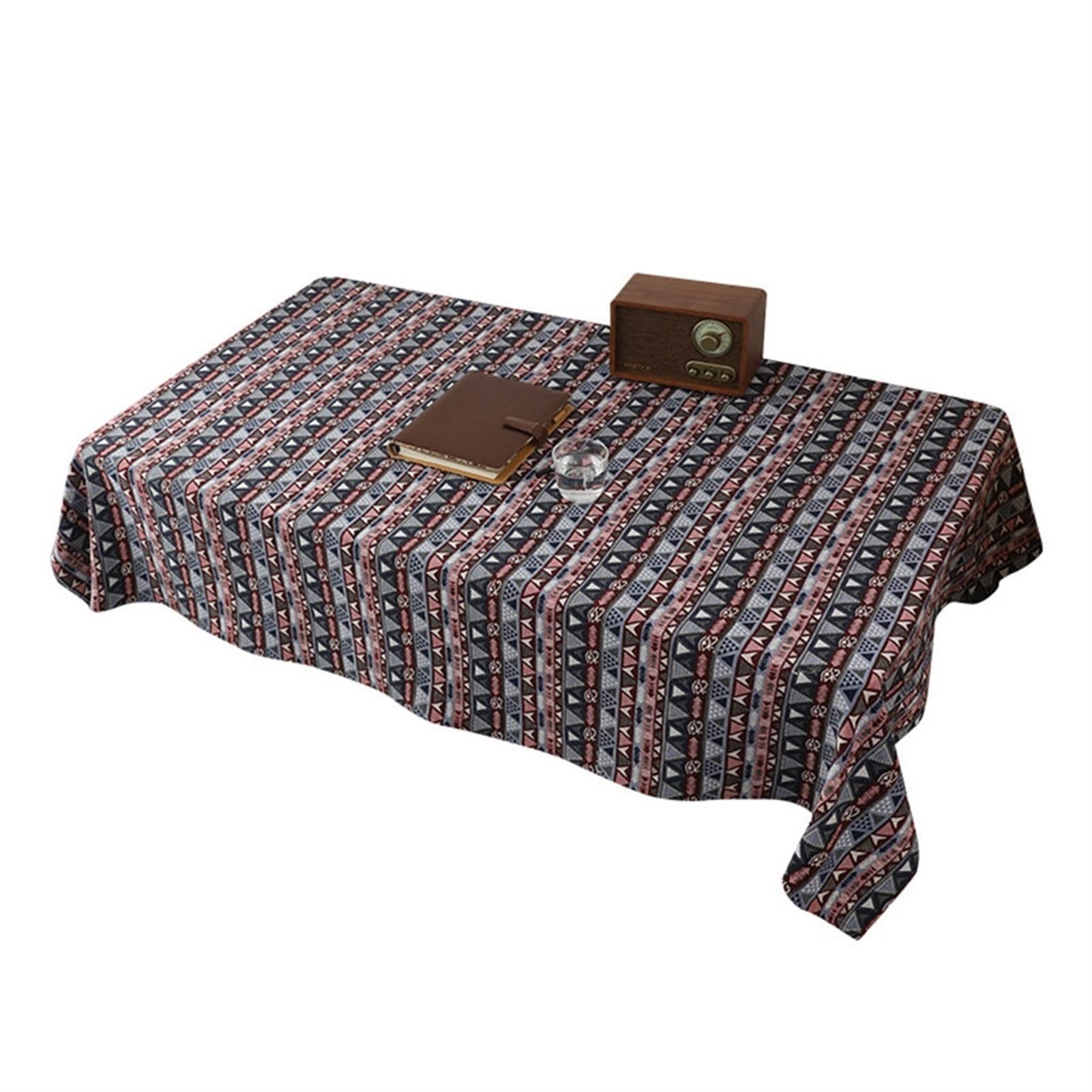 OPFdfhDFH Tablecloths, Washable Jacquard Tablecloth Bohemian Style Geometric Design Rectangle Square Dinner Picnic Table Cloth Home Decoration(140X180cm)