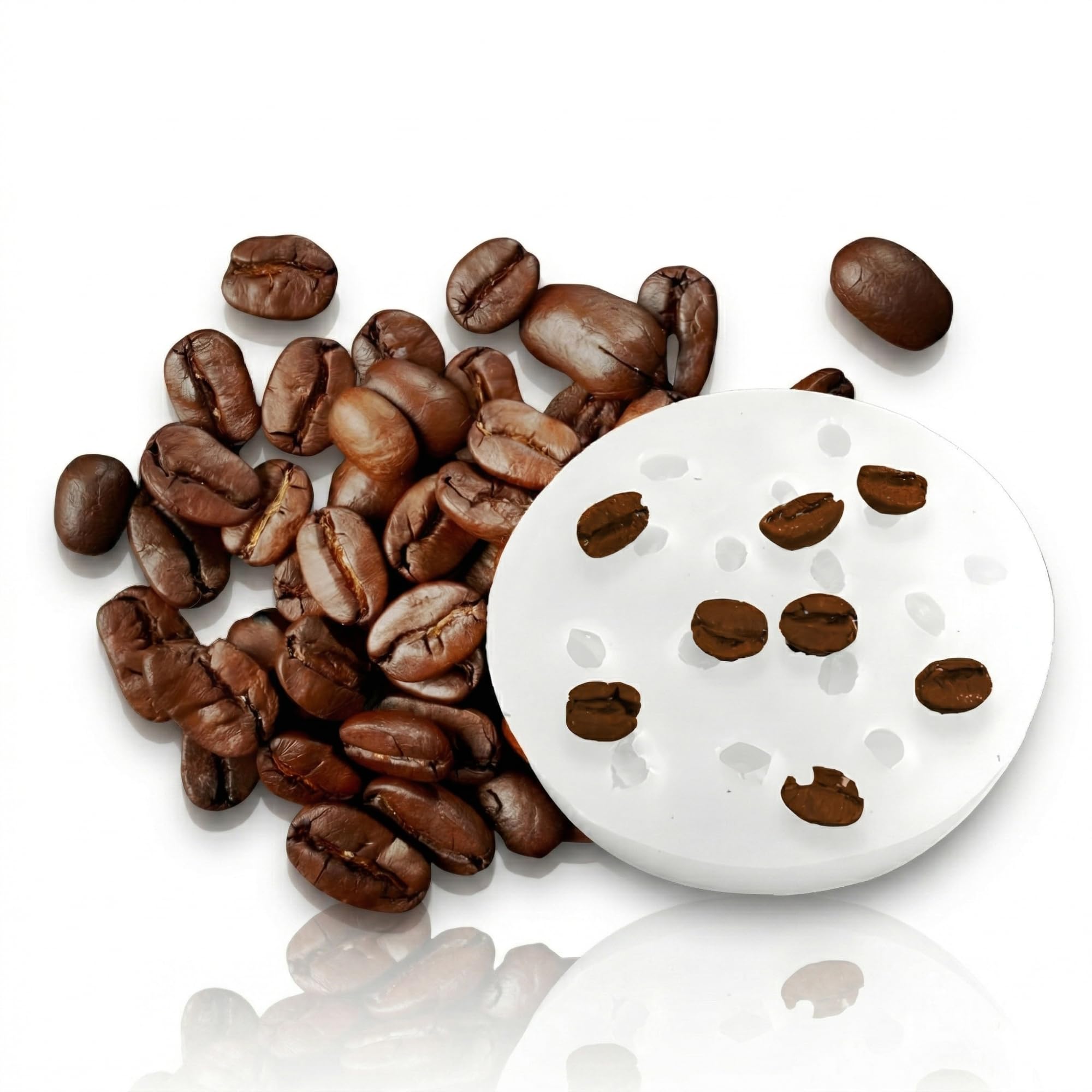 Coffee Bean Silicone Mould for Candle, Chocolate, Candle & Soap Making | Mini Coffee Beans Shape 3D Mold | DIY Resin, Wax, Candy, Ice Tray | Flexible Non-Stick Silicone Mold (Small)-image-34