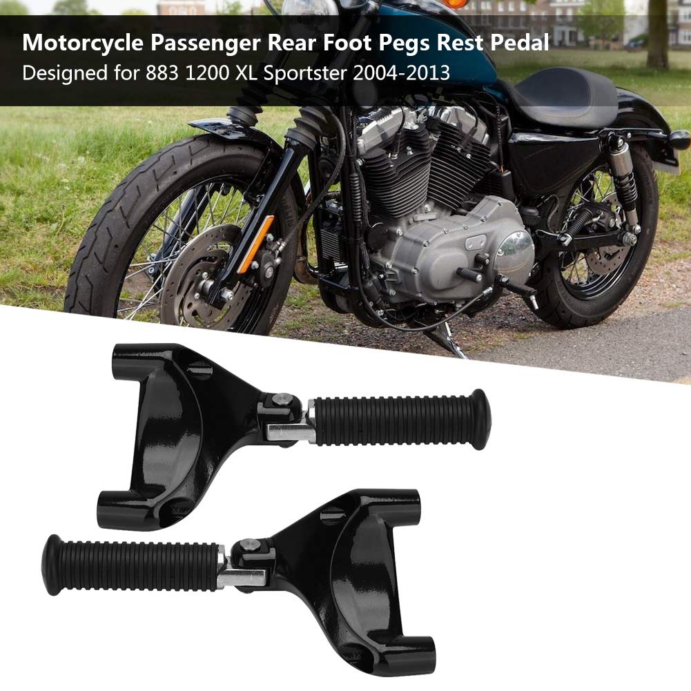 Beifahrer Fußrasten für Motorrad, Links und Rechts Hinten - Sozius Pedal Ruhepedal für 883 1200 XL 04-13