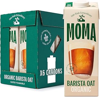 Organic Barista Oat Drink - 6 x 1L - 100% Plant Based Milk Alternative - Made from British Organic Oats - Vegan - Gluten Free - Fully Foamable - No Added Sugar - GMO Free - Made in the UK