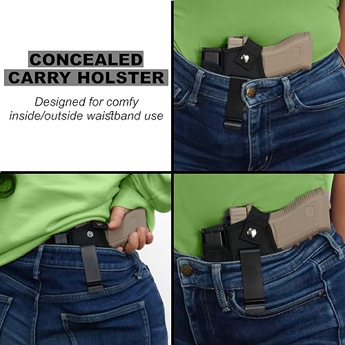 Miniatura 5 de Fundas de pistola para hombresmujeres, funda 380 para pistolas, funda universal de Airsoft derechaizquierda, IWBOWB de 0.354 in para transporte