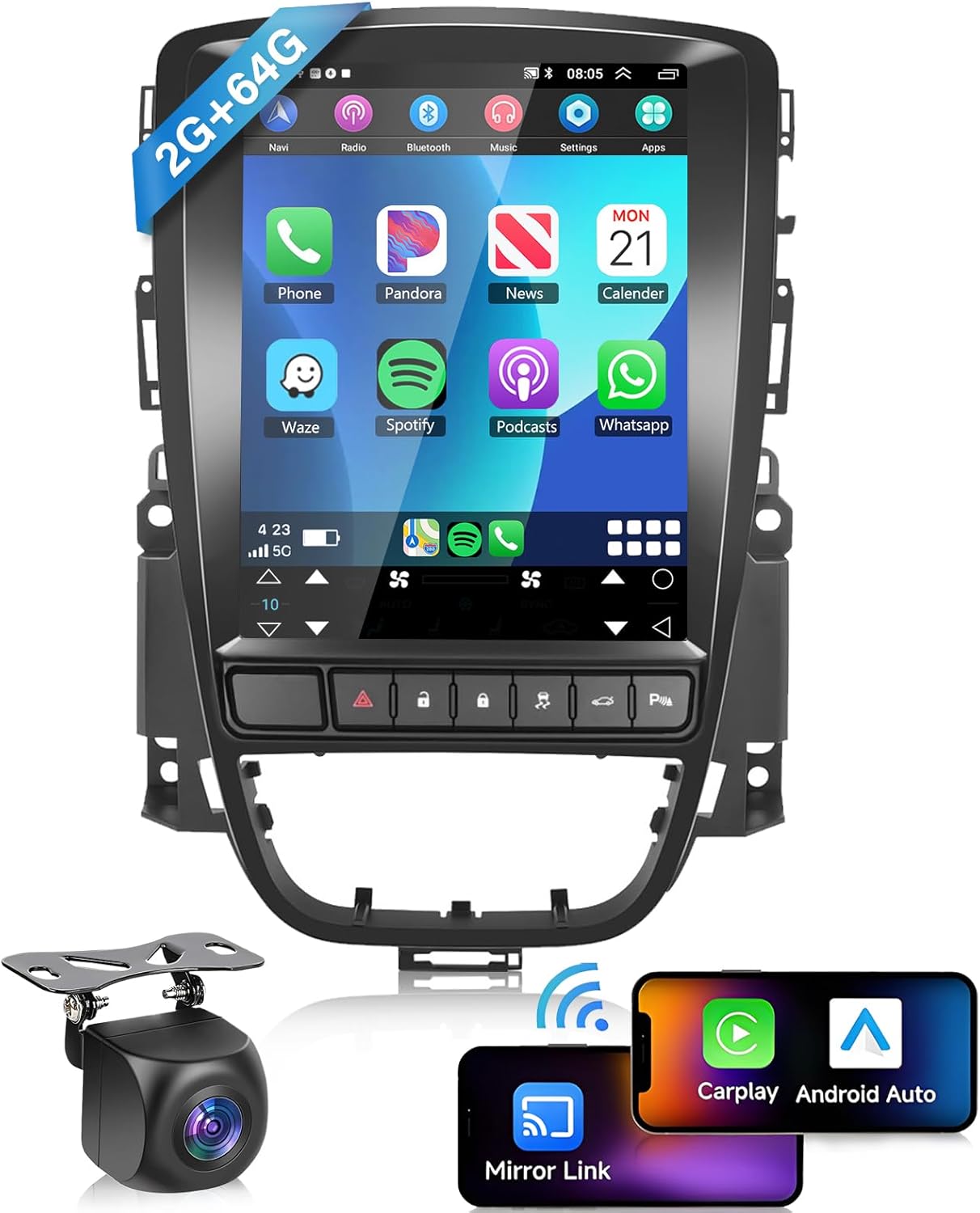 4 64G] Hodozzy Carplay Autoradio für Opel Astra J/Buick