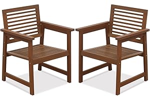 Furinno Tioman Teak Hardwood Patio Wood Chair Set
