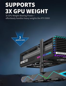 upHere Graphics Card GPU Brace Support Video Card Sag Holder,Adjustable Height Support,GH9K