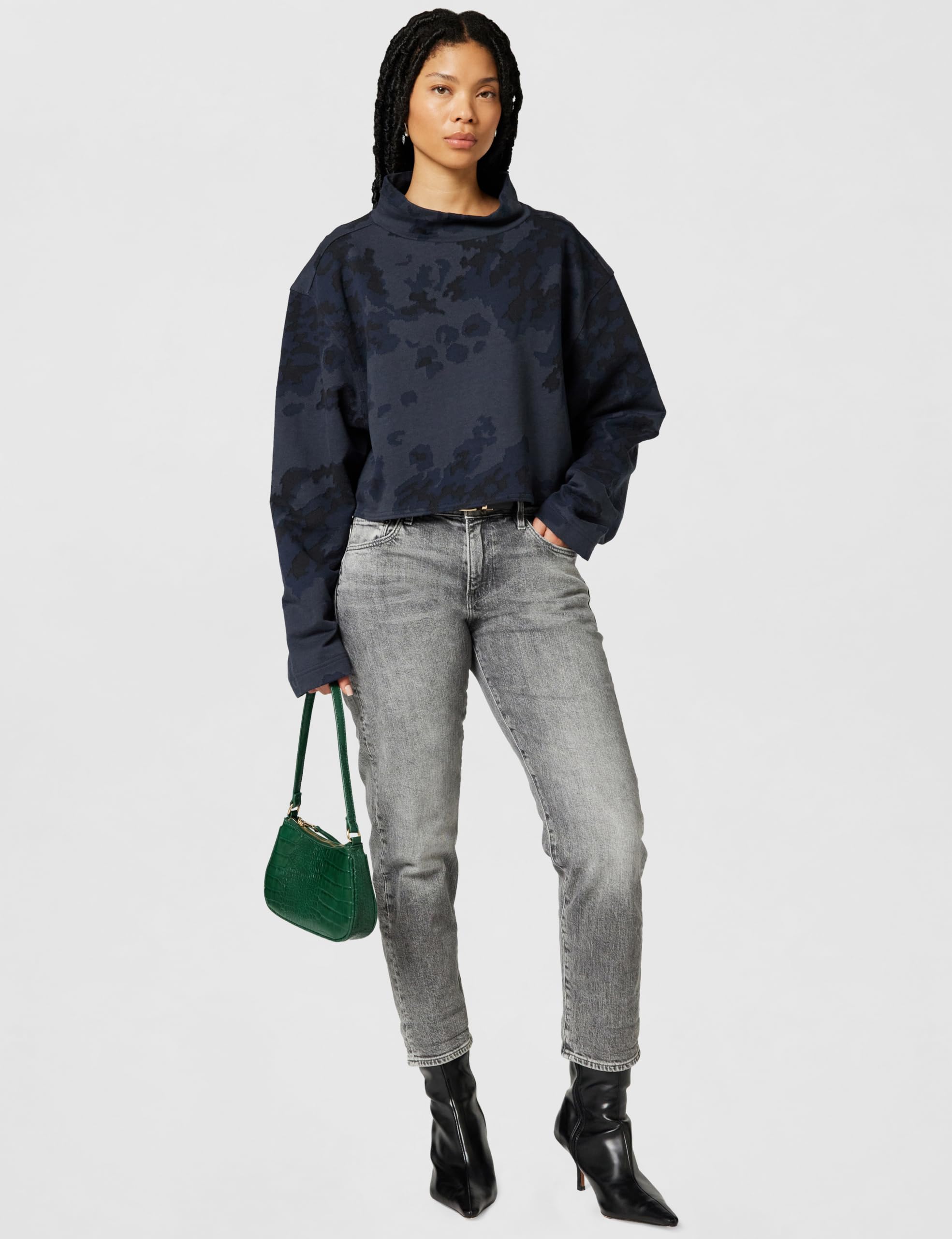 G-Star Oversized Cropped Turtle Sw Wmn Sudadera Mujer