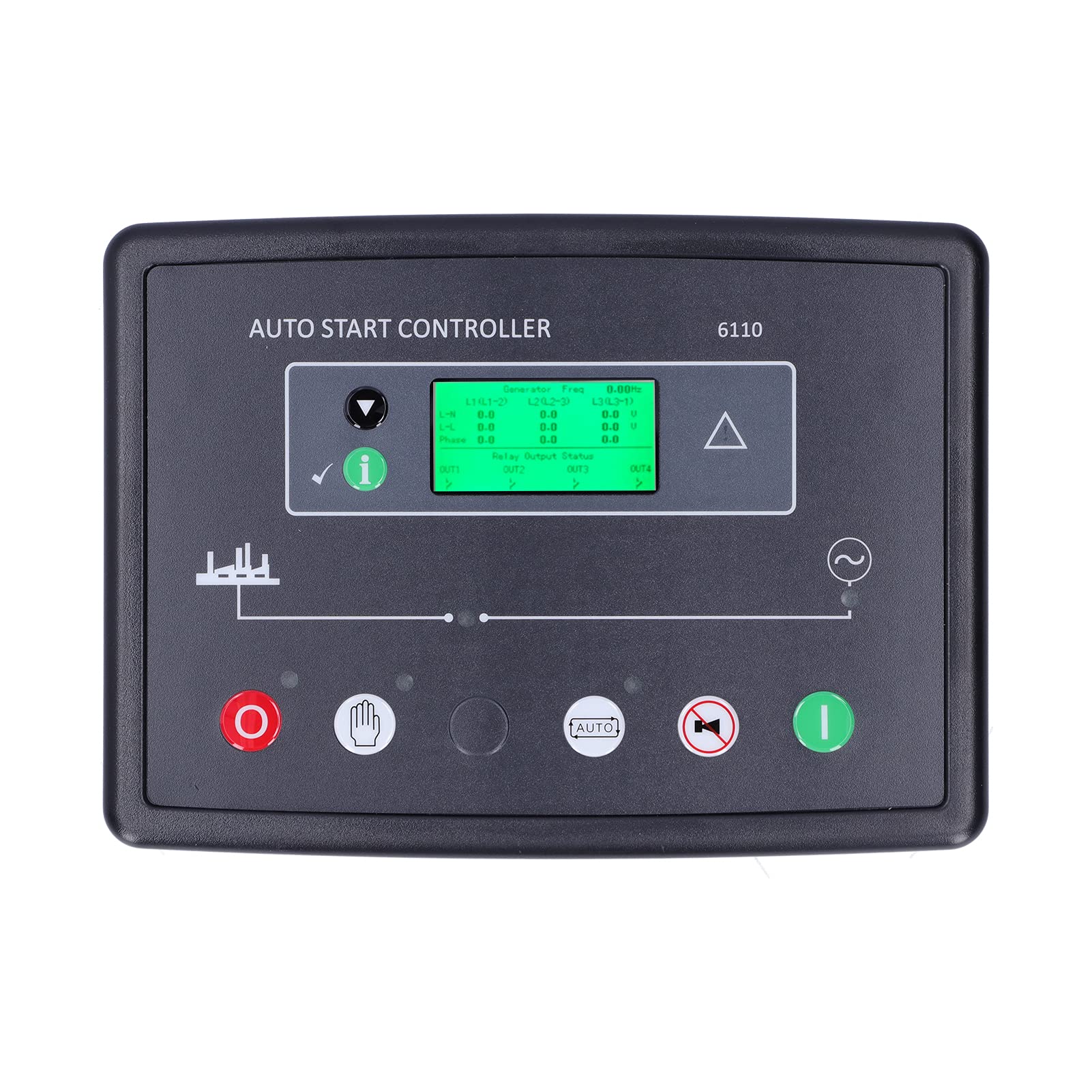 Módulo de Control del Generador, Controlador de Generadores Automáticos PSS 8V-35V DC Temporizador de Pantalla de Líquido para Máquina