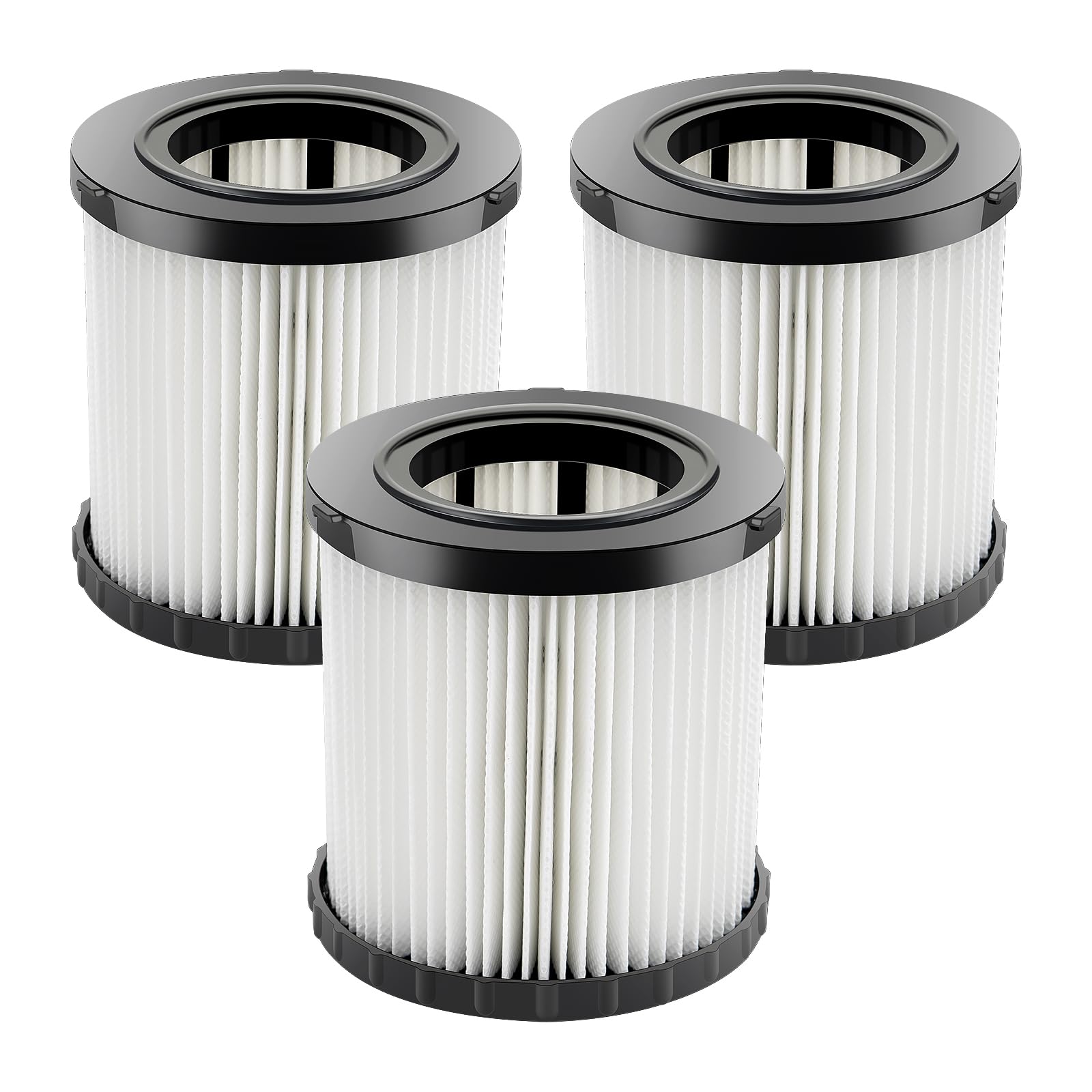 (3 Pack) DCV5801H DCV581H Replacement Filters for DEWALT DCV580 Cordless DCV581H DCV5801H 20V MAX Battery Wet Dry Vacuum Cleaner, HEPA Filters Kit,