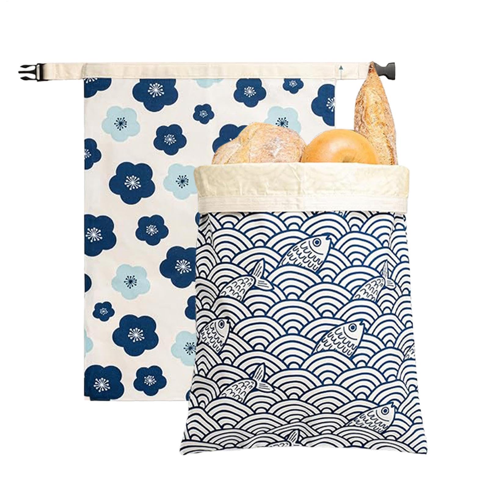 Bolsa para pan de algodón lavable contra el desperdicio de comida