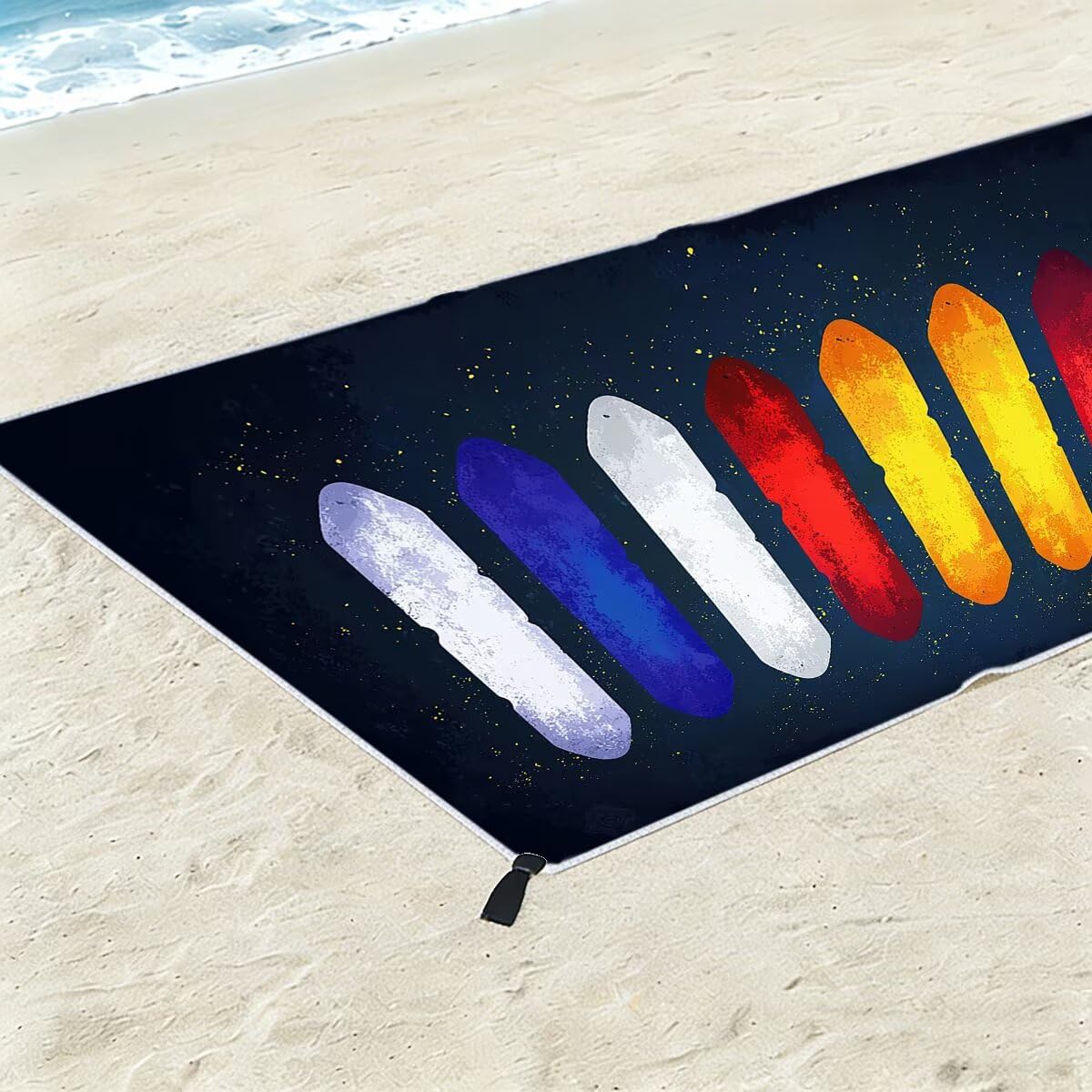 Ręcznik plażowy z mikrofibry, duży ręcznik kąpielowy 90 x 200 cm, zestaw 2 szt. szybkoschnących kolorowych prześcieradeł kąpielowych, odporne na piasek ręczniki plażowe z mikrofibry do podróży