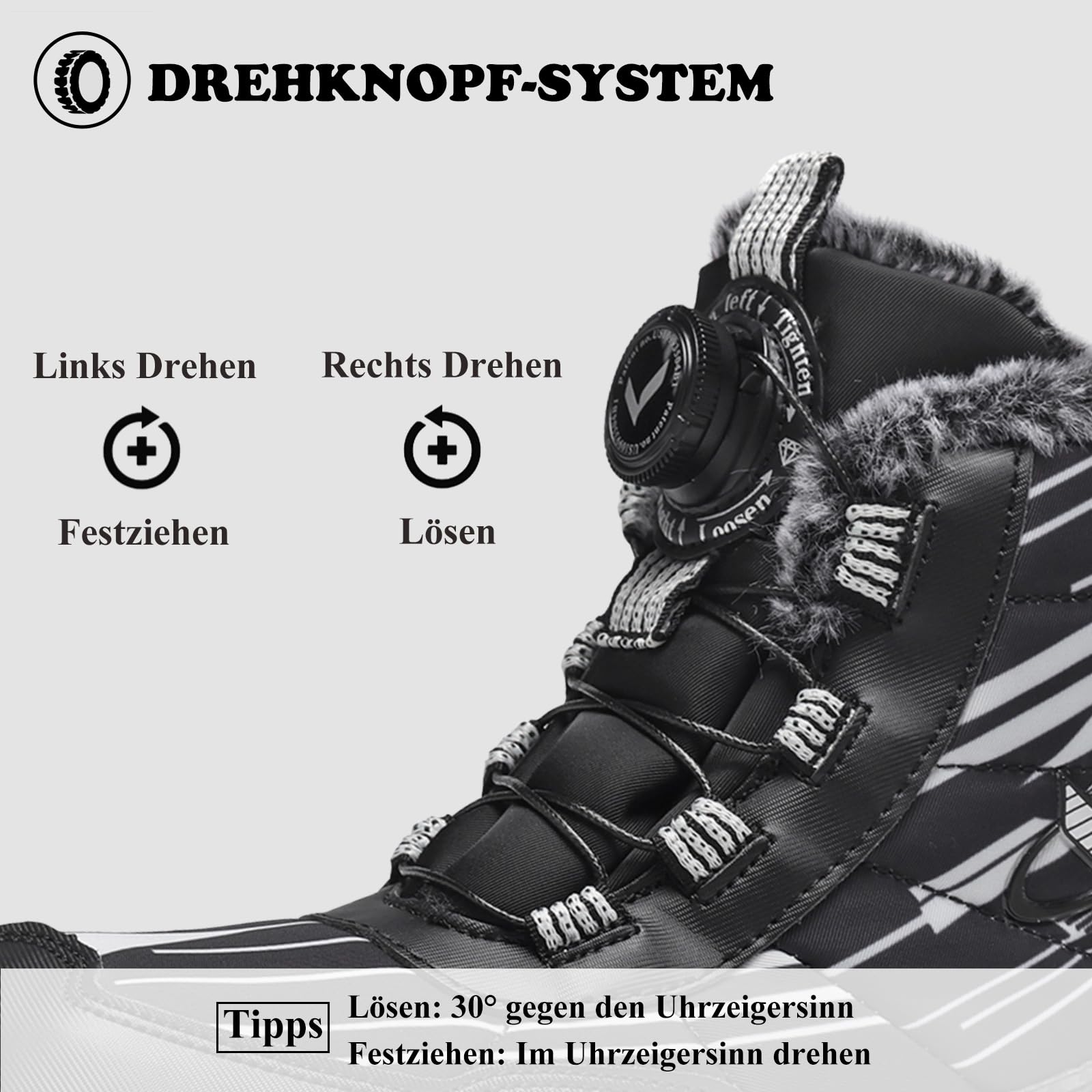 Kinder Schneestiefel Jungen Mädchen Wasserdicht Winterschuhe