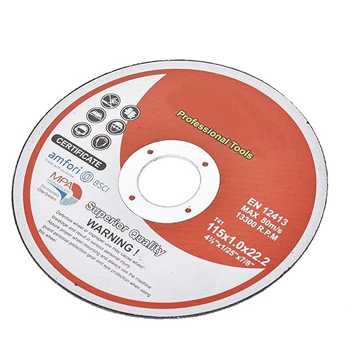 Miniatura 5 de WFLNHB Paquete de 100 ruedas de corte de 4-12 pulgadas para discos de corte de metal y acero inoxidable para amoladoras angulares de 4.5 x 0.040 x