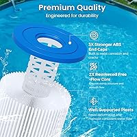 Vista 5 de Future Way Paquete de 6 cartuchos de filtro de piscina tipo H de repuesto para bomba de filtro Intex 330 GPH para piscinas sobre el suelo