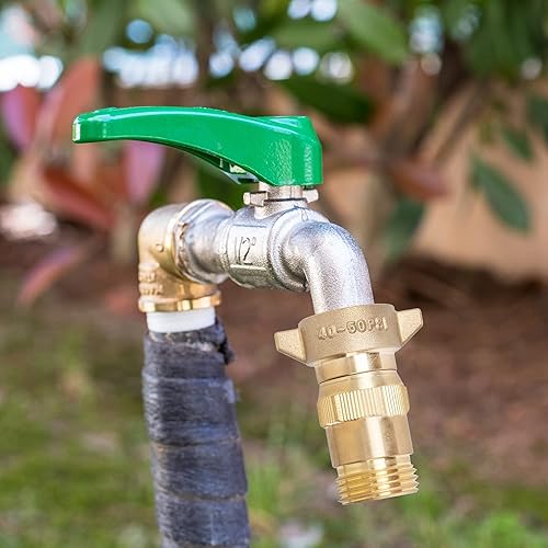 Miniatura 4 de Hourleey Regulador de presión de agua de latón RV, sin plomo, regulador de agua para caravana con pantalla de filtro, protector para campistas,