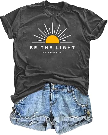 Christian Shirt for Women God is Good Graphic Tee Bible Verse | Jesus Shirt For Women,Religious Sayings Shirt,Inspirational Christian Shirt,Bible Verse Top,Sunday Worship,Daily Wear