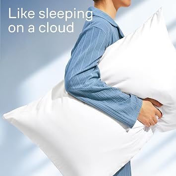 100% Cotton 4-Pack Pillow Protectors with Zipper King Size 100% Resistant to Stains, Dust & Dirt Washable Covers for Increased Pillow Lifespan