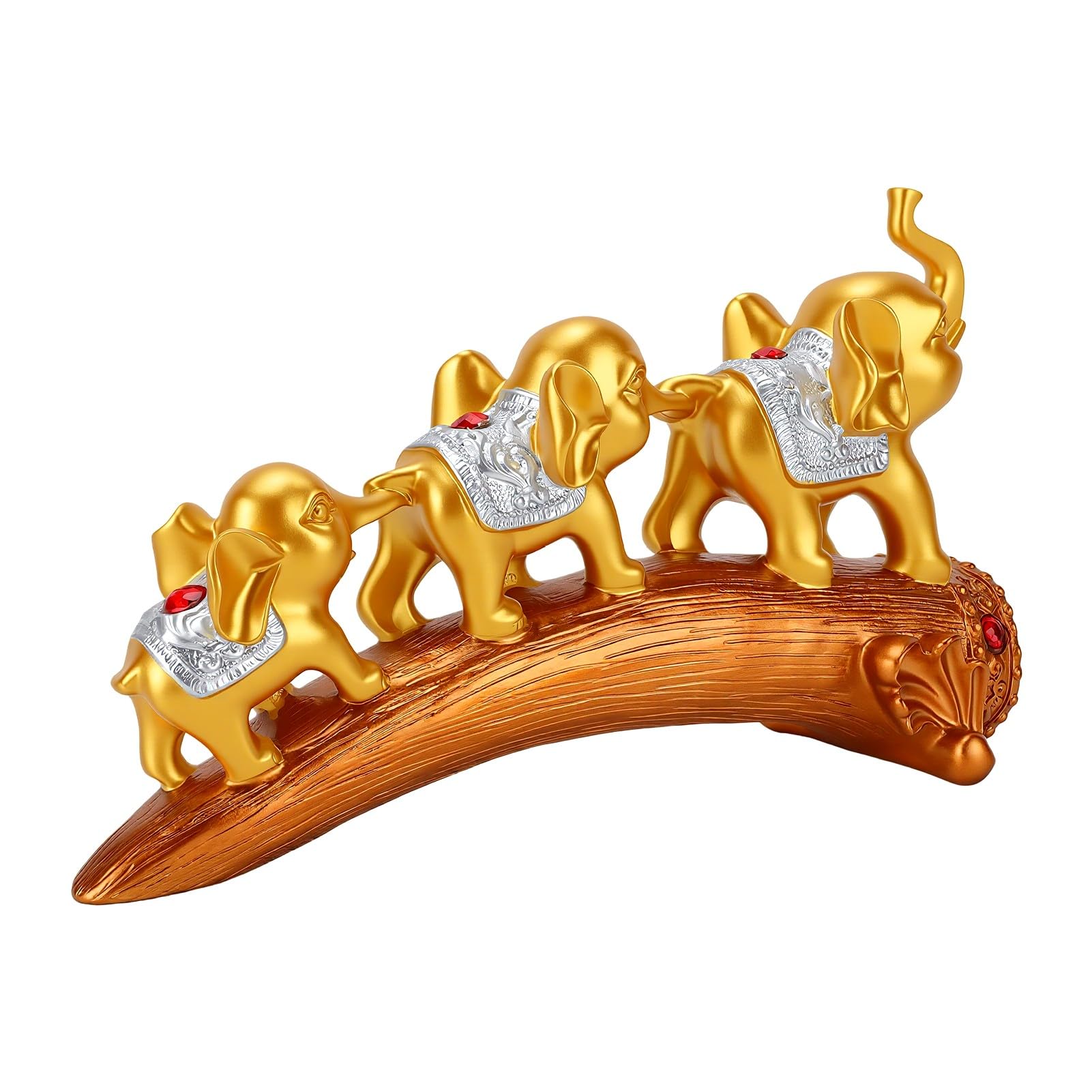 Escultura Decorativa de Elefante Hecha a Mano, Decoración de Resina para la Entrada del Hogar, Oficina, Elegante, 32,5x19,5 Cm