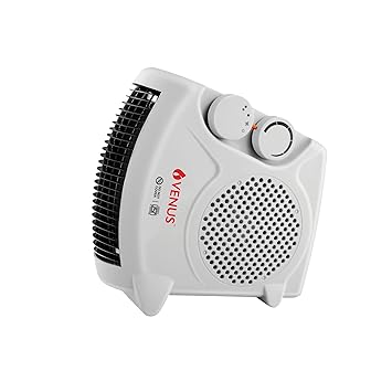Venus Fan Room Heater 1000/2000W with 5 Level Safety, ISI Mark, Shock-Proof Plastic Body, Durable Copper Motor with Thermal Overload Protector