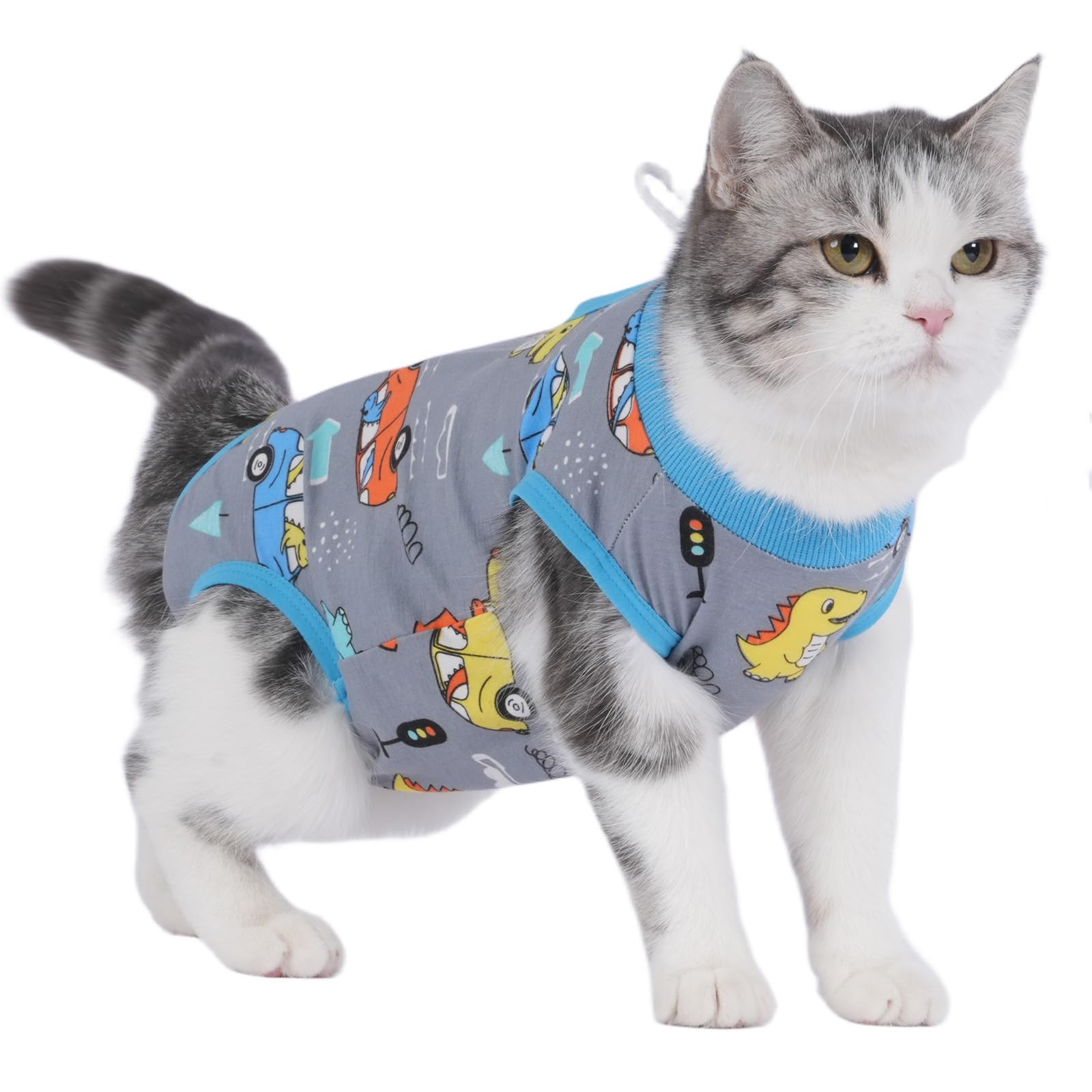 kzrfojy Cat Recovery Suit Cat Onesie for Cats After Surgery Female Male Spay Kitten Neuter Surgical Bodysuit Post Surgery Cone of Shame Alternative