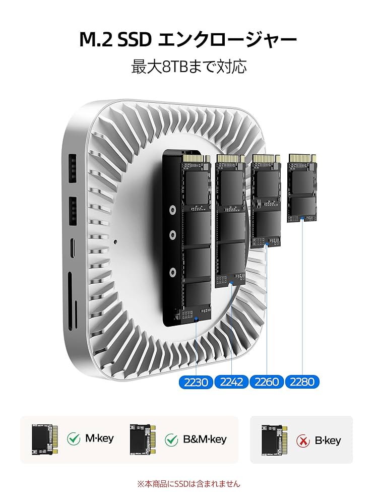 Amazon | Mac Mini M4 対応ハブ MOVE SPEED USB-Cハブ 【10-in-1