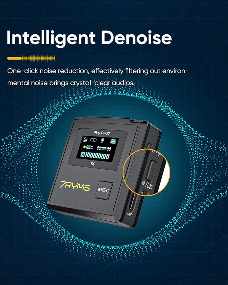 ワイヤレスマイク iRay DW30 8Gメモリー 48kHz録音 充電ケース ワイヤレスマイク iRay DW30 8Gメモリー 48kHz録音 充電ケース