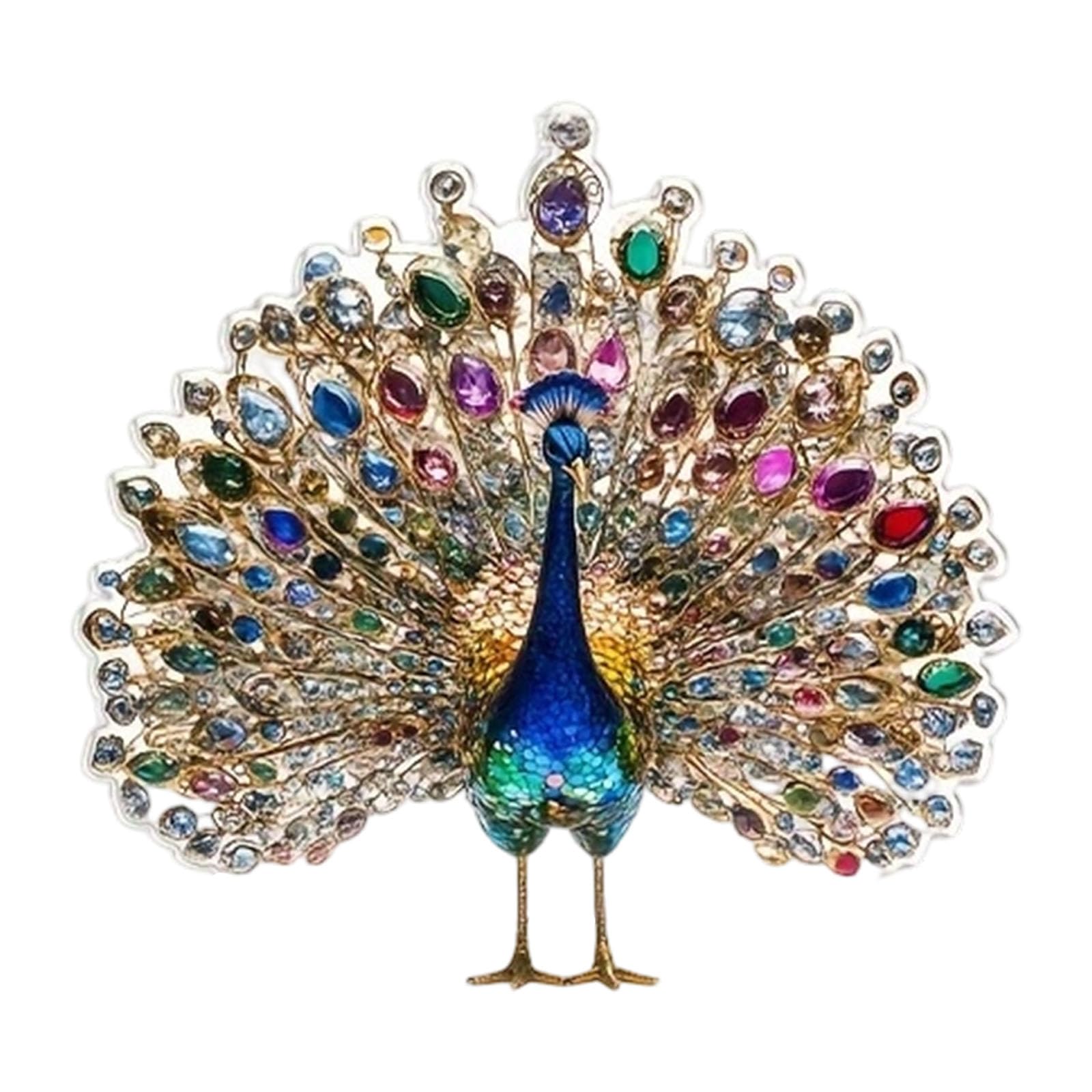 Hsyzygian Peacocks Statue Figurines Animal Sculpture Home Decors Tabletop Centerpieces Collectible Decorative Figurine Acrylic Peacocks Figurines