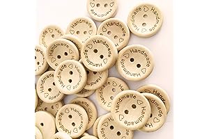 Essential 100-Pcs Handcrafted Wooden Buttons