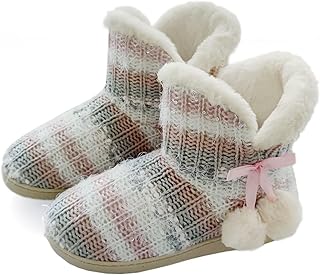 Zapatillas de Estar por Casa Mujer Botas Pantuflas Invierno Calentitas Botines