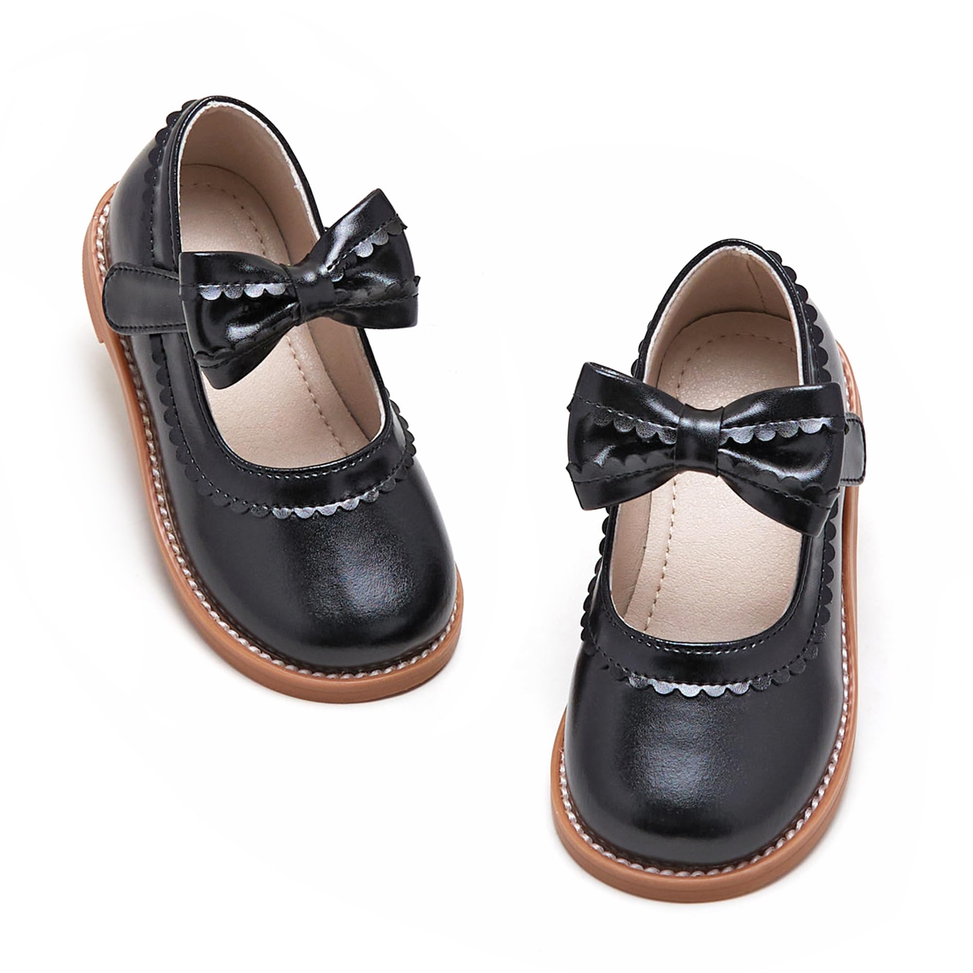 Kiderence Toddler Girls Mary Jane Dress Shoes Little Girls School Oxford Flats