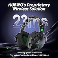 Vista 11 de NUBWO G06 - Audífonos inalámbricos para videojuegos con micrófono para PS5, PS4, PC, Mac, 3-en-1, inalámbricos 2.4GHz para PlayStation, modo Naranja