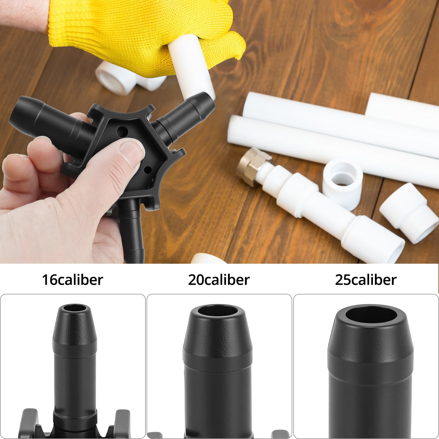 QWORK® Kalibrowarka do rur wielowarstwowych o średnicy 16/20/25 mm | Ergonomiczna konstrukcja i wytrzymałe materiały