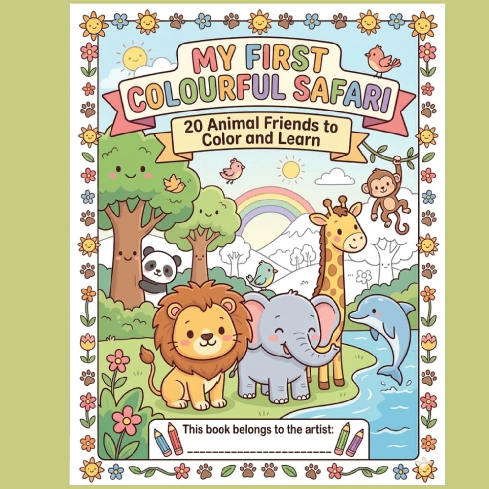 Animal World My First Safari: The Big Coloring Book for Kids: Amazing Creatures of the Jungle, Ocean, and Desert | 54 Pages of Creative Fun with Detailed Designs for Artists Ages 3-12