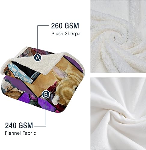 Miniatura 5 de BEDMUST Manta de forro polar para dormitorio, decoración de ropa de cama, manta de sherpa inteligente de Chihuahua para niños y adultos, suave y
