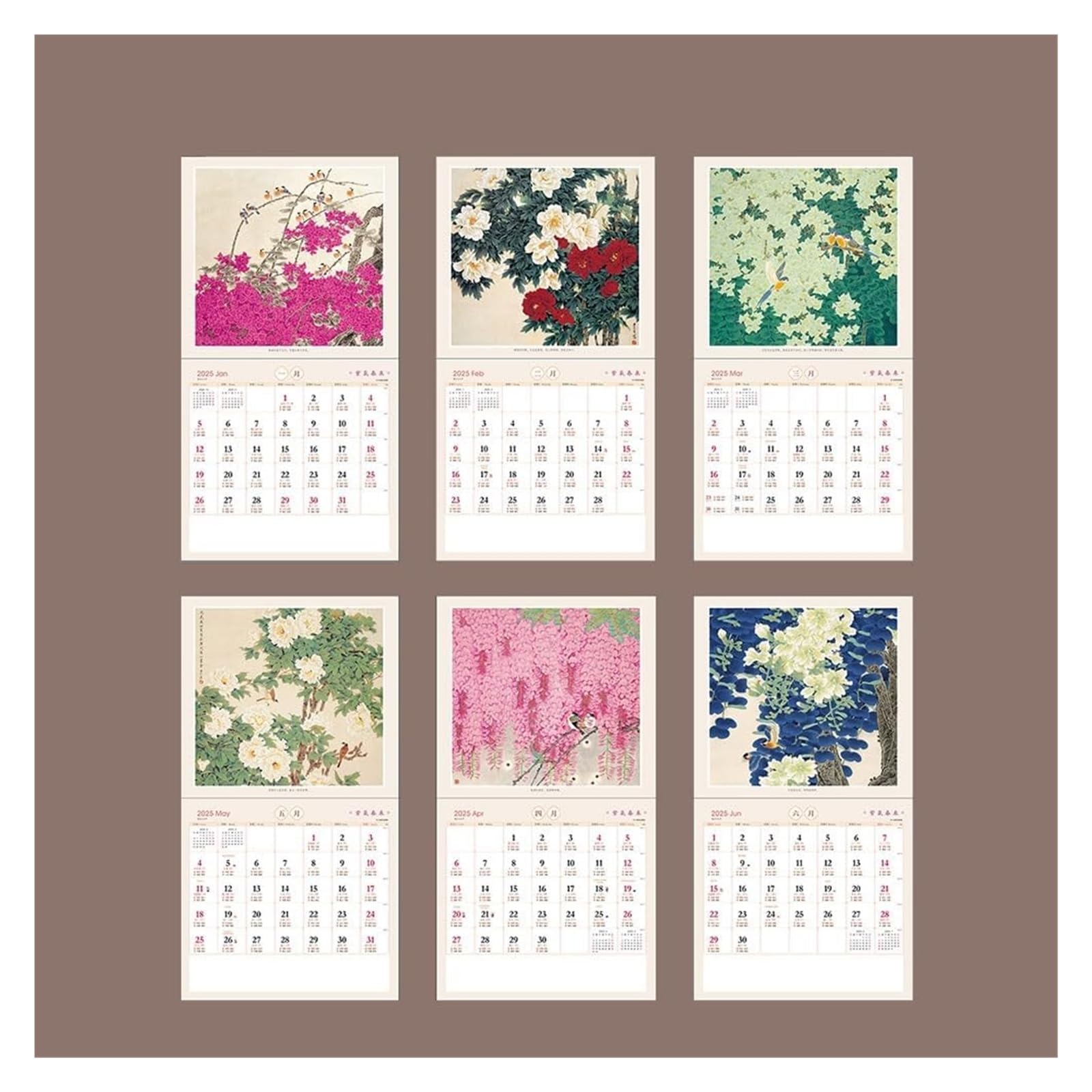 Tischkalender, Tischkalender 2025, Wandkalender, chinesischer Stil, Kalender, Jahr der Schlange, chinesische traditionelle Jahreszeit, Neujahrskalender, Mondkalender(Pink)