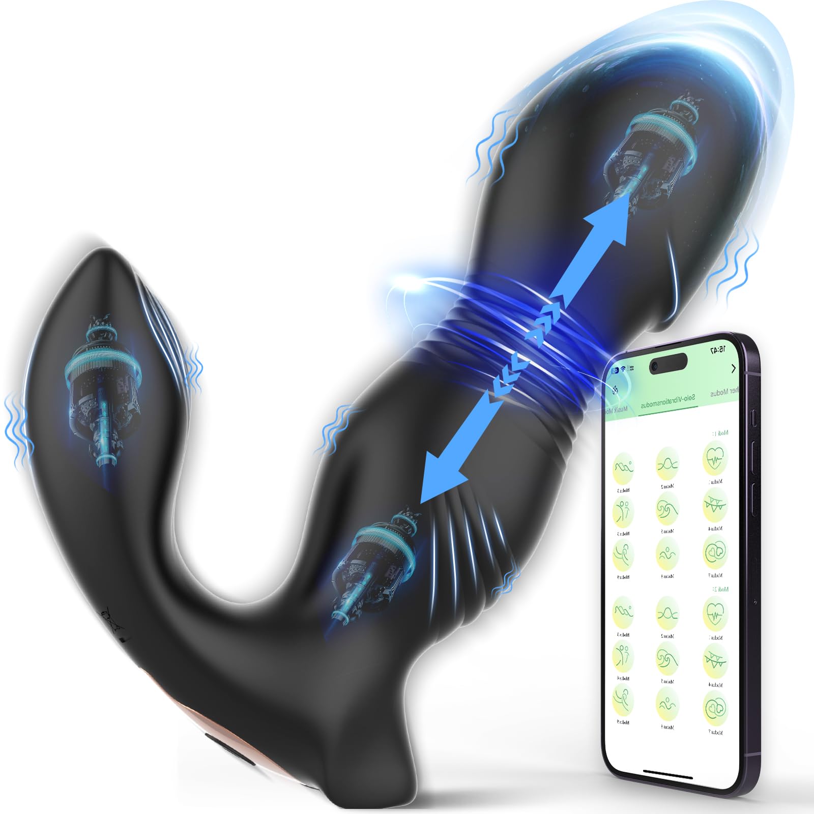 App Vibrators for Men with Shock Function Plug Sex Toy for Men Women  Couples 9 Shock Function & 9 Vibration Modes Vibrator Prostate Stimulation  Sex Toy Dildo Vibrator : Amazon.de: Health &