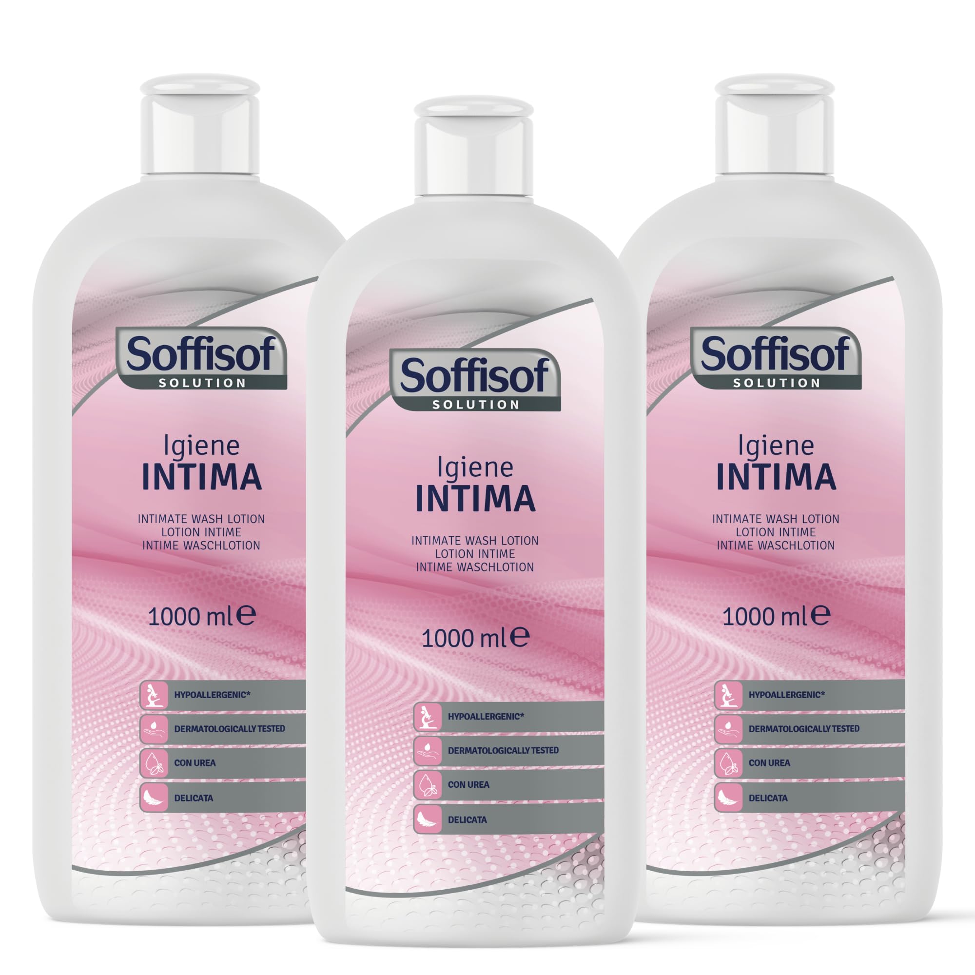 Soffisof Detergente Igiene Intima 3x1000 ml - 3x Dermodetergente Intimo Anziani e Adulti - Detersione Delicata per Pelli Sensibili - 3 Ricariche da 1 Litro