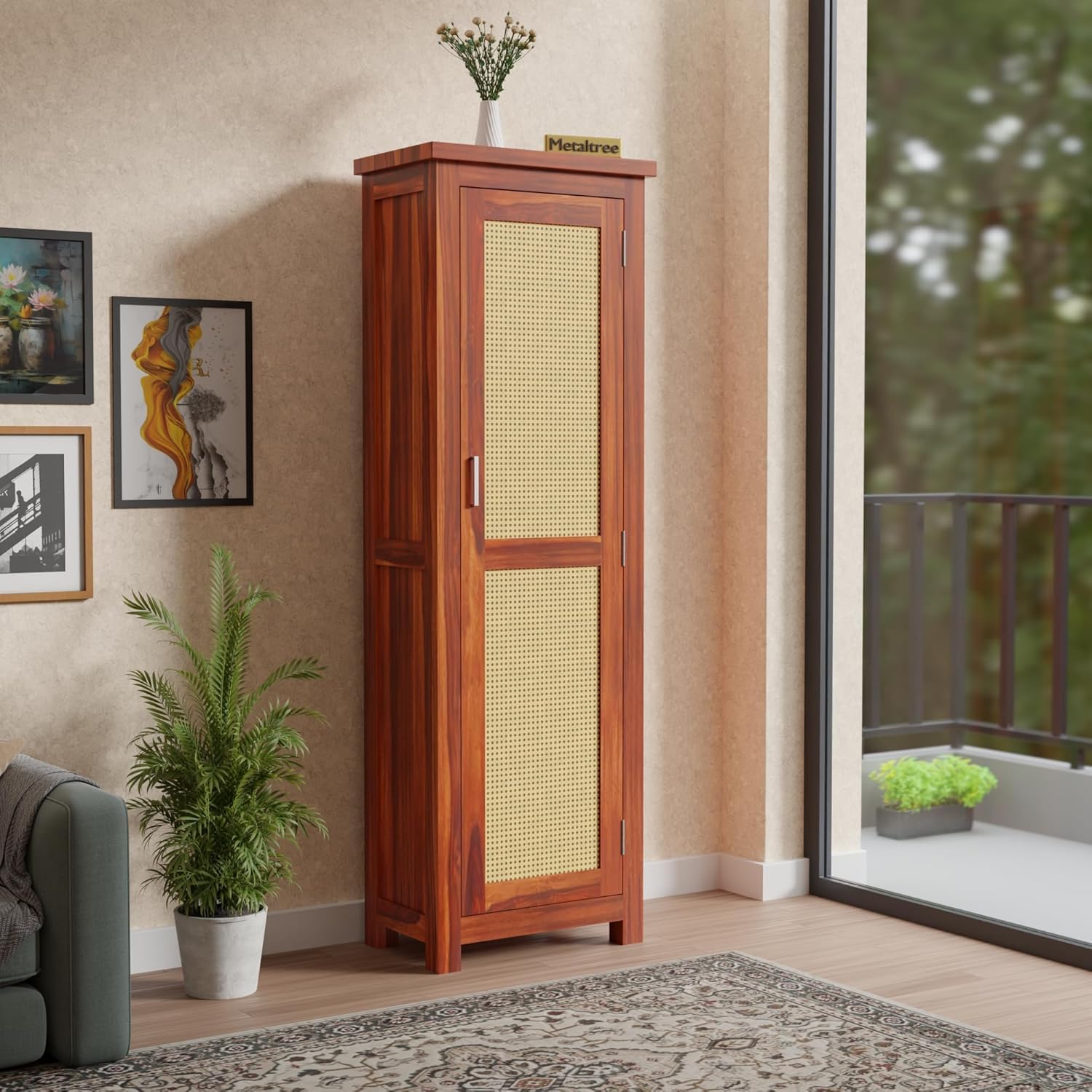 Solid Sheesham Wood Bookcases (Alen Honey)-image-1