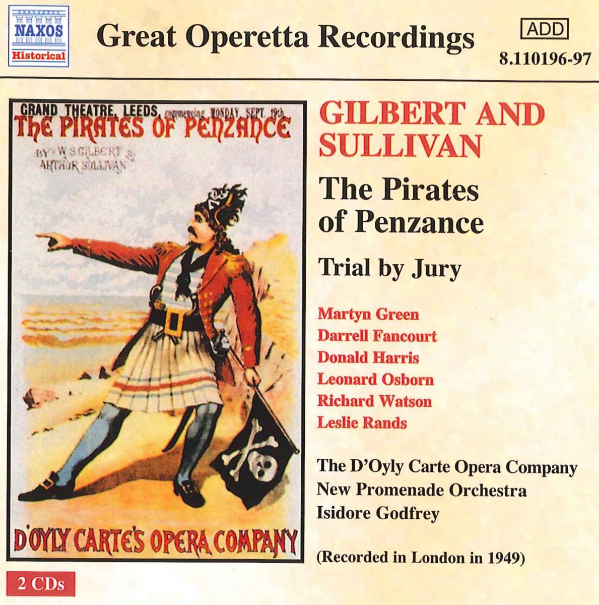 Sullivan: The Pirates of Penzance / Trial By Jury [Recorded 1949]