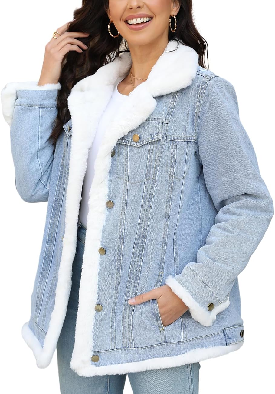 Bellivera Women Twill Parka Jacket, Winter Fashion Warm Long Hood Coat with Faux Fur Collar