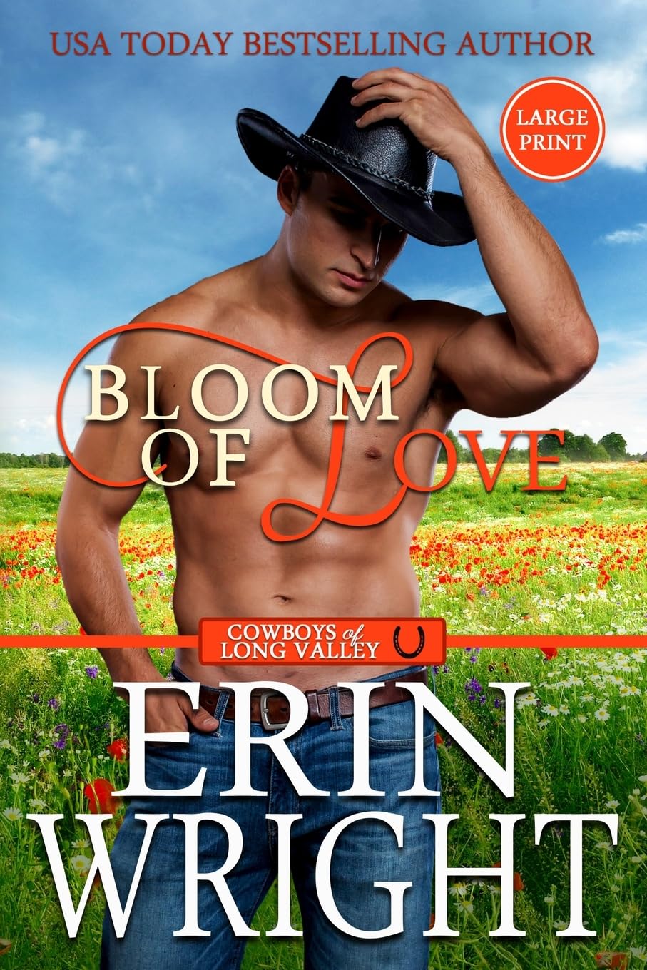 Bloom of Love: A BBW Interracial Western Romance (Large Print): 10 (Cowboys of Long Valley Romance - Large Print)