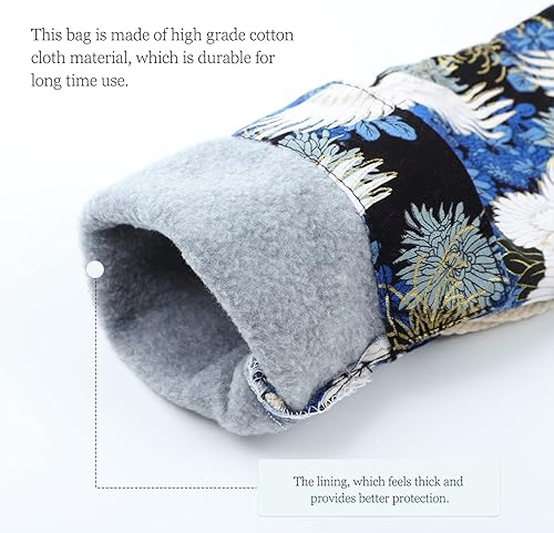 Miniatura 6 de EXCEART Bolsa de flauta - Funda de algodón azul para flauta - Estilo simple - Protege los instrumentos musicales - 32.3x2.4x2.4 in