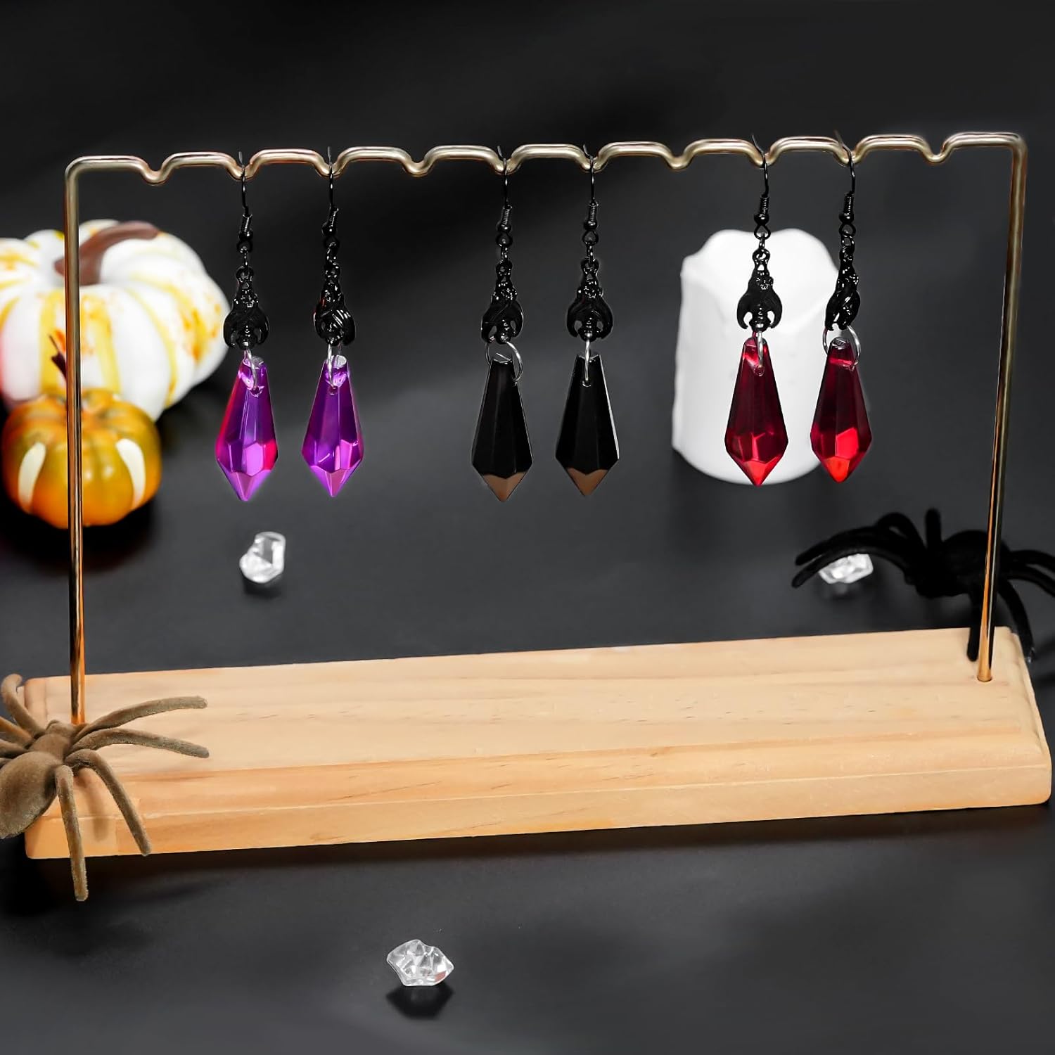 Ronglry Halloween Earrings for Women Dangle Bat Earrings Goth Earring Victorian Earring Halloween Accessories Gothic Jewelry Goth Gifts for Women Vampire Costume Accessories Gothic Decorations - Image 7