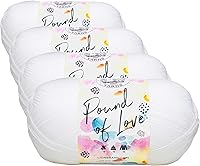 Vista 43 de Lion Brand Yarn 550-150 Hilo Pound of Love, Gris Oxford