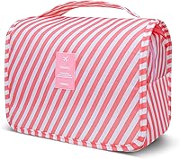 Vista 8 de Bolsa de aseo de gran capacidad con gancho para colgar, bolsa de viaje impermeable para cosméticos para hombres y mujeres, bolsa de almacenamiento