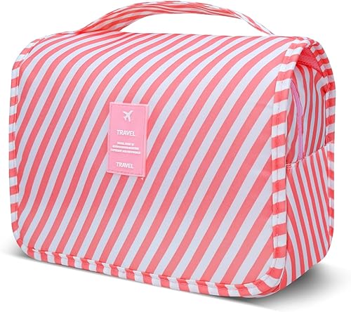 Miniatura 8 de Bolsa de aseo de gran capacidad con gancho para colgar, bolsa de viaje impermeable para cosméticos para hombres y mujeres, bolsa de almacenamiento