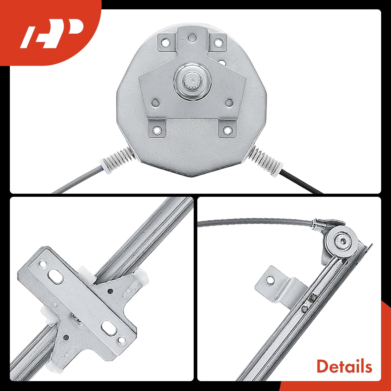 A-Premium Manual Window Regulator Compatible with Chevrolet Tracker 1998-1998 & Geo Tracker 1989 1995-1997 & Pontiac Sunrunner 1994-1997 & Suzuki Sidekick 1989-1998, 2-Door, Front Left Driver Side