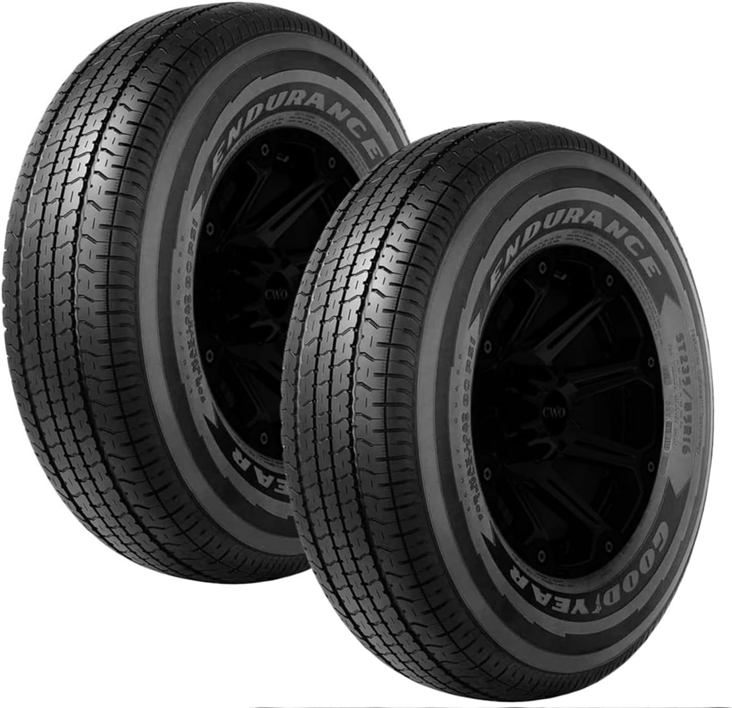 2-Pack Fits Goodyear Endurance All Season Trailer Tire ST235/80R16 Load Range E BSW