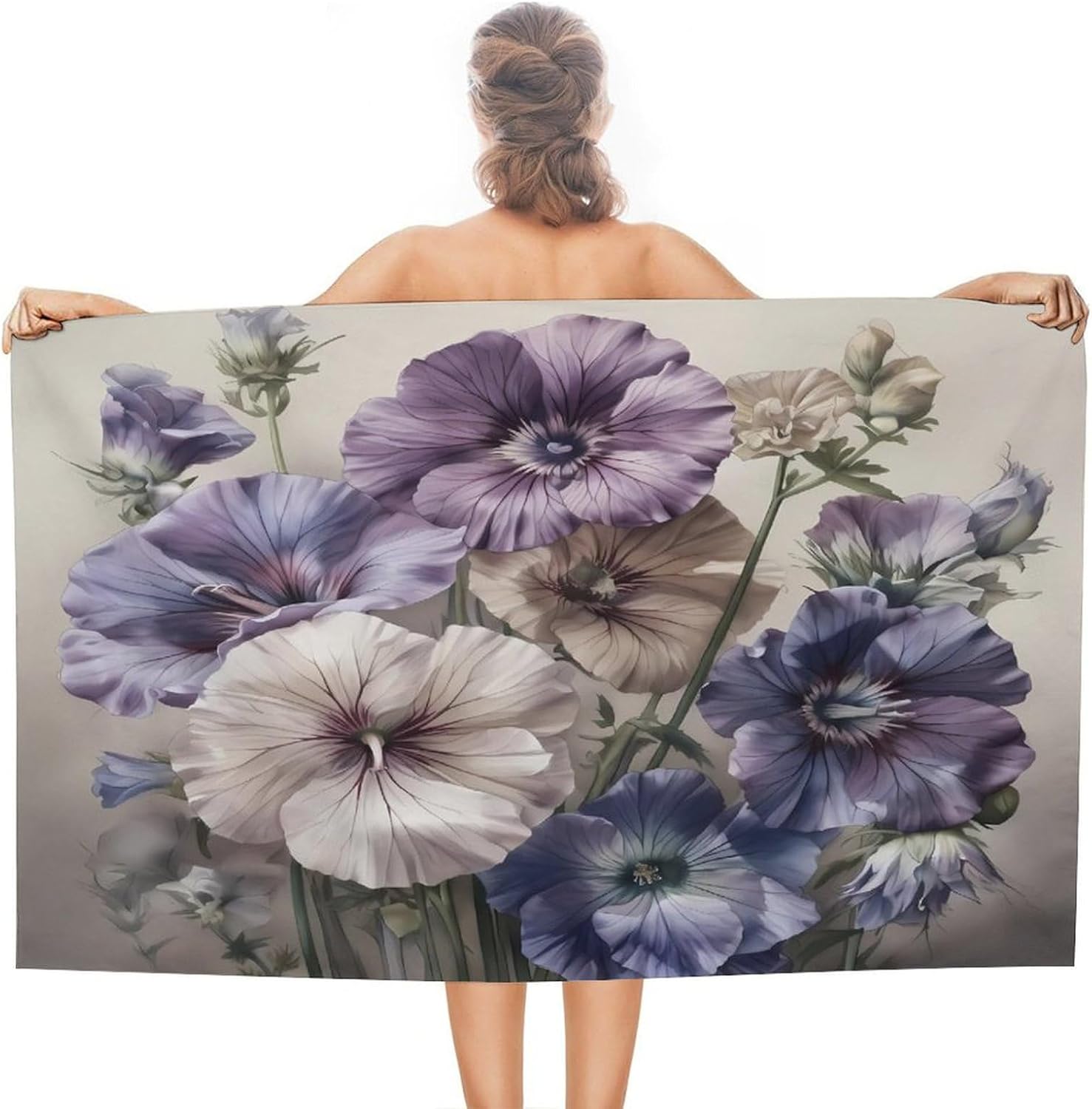 Swimming Towel, A Bouquet of Flowers Printed Fashion Towel,Portable Towel,Durable Towel