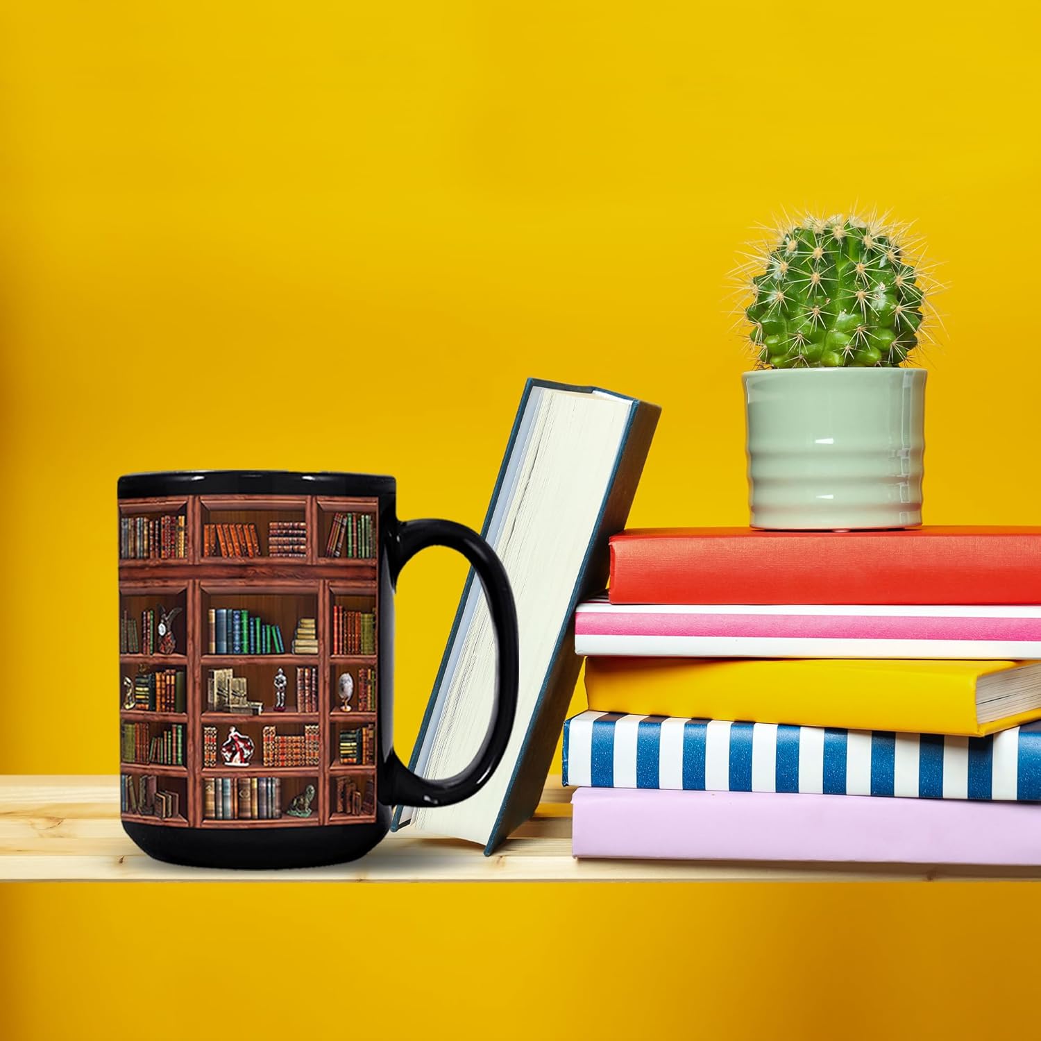 2IMT Books Mug Librarian Gifts for Book Lovers Women - Library Coffee Mug Book Club Gifts for Women - Reading Bookish Items Bookworm Librarian Lovers for Readers Writer Black 15oz - Image 6